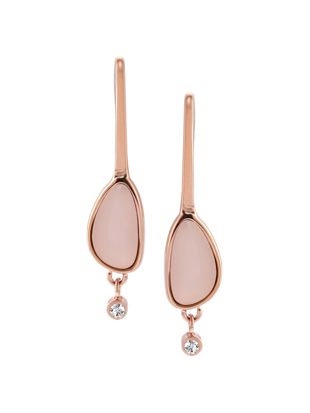 

SKAGEN Stone Studded Stainless Steel Drop Earrings, Gold