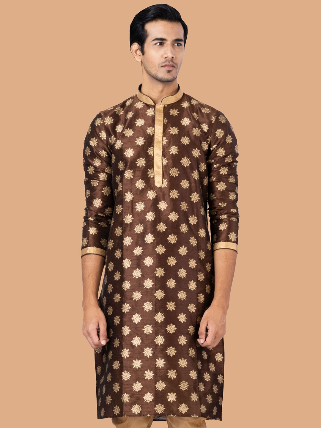 

ROOTED LIBAAS Men Brown Kurta