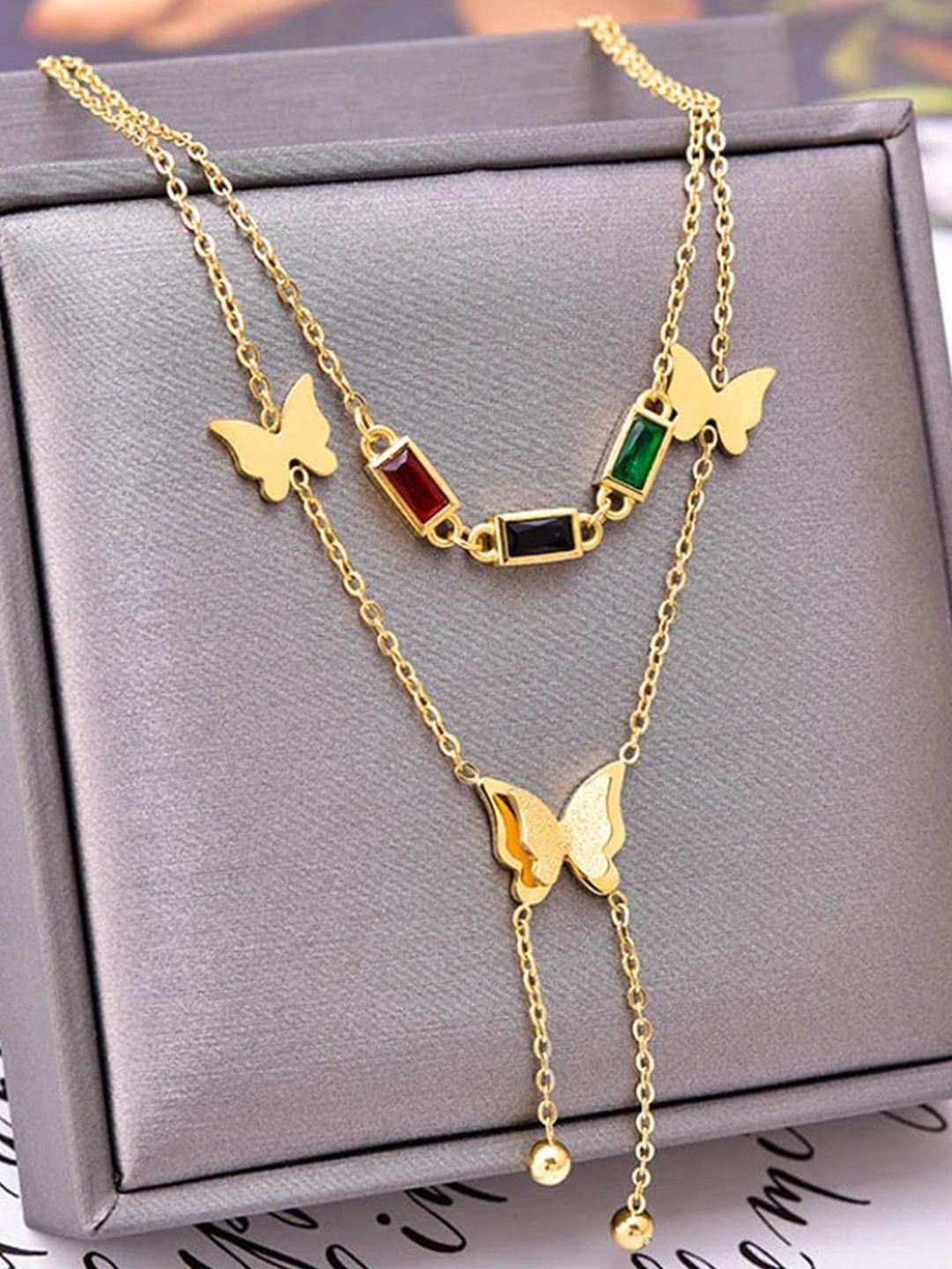 

KRYSTALZ Gold-Plated Layered Necklace