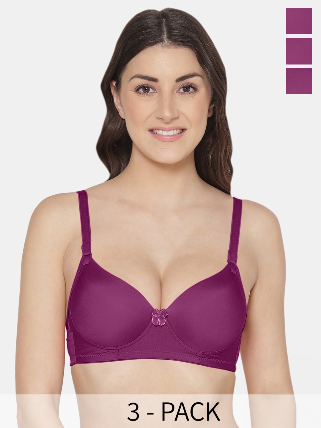 

Tweens Pack Of 3 Full Coverage Bra - All Day Comfort, Purple