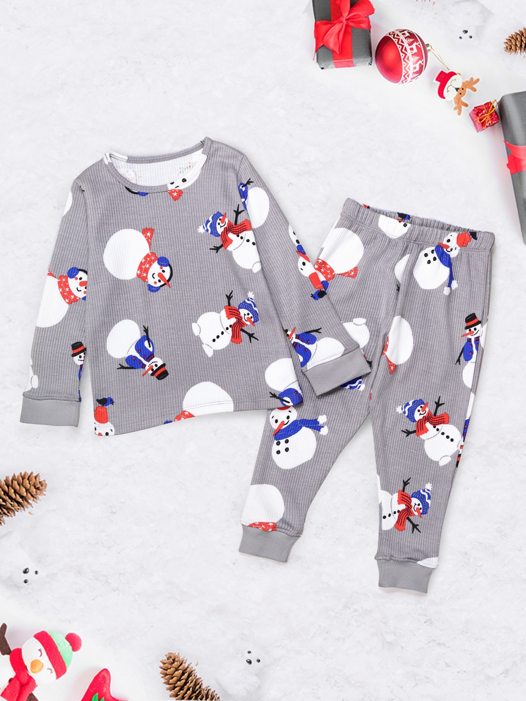 

You Got Plan B Kids Printed Thermal Set, Grey