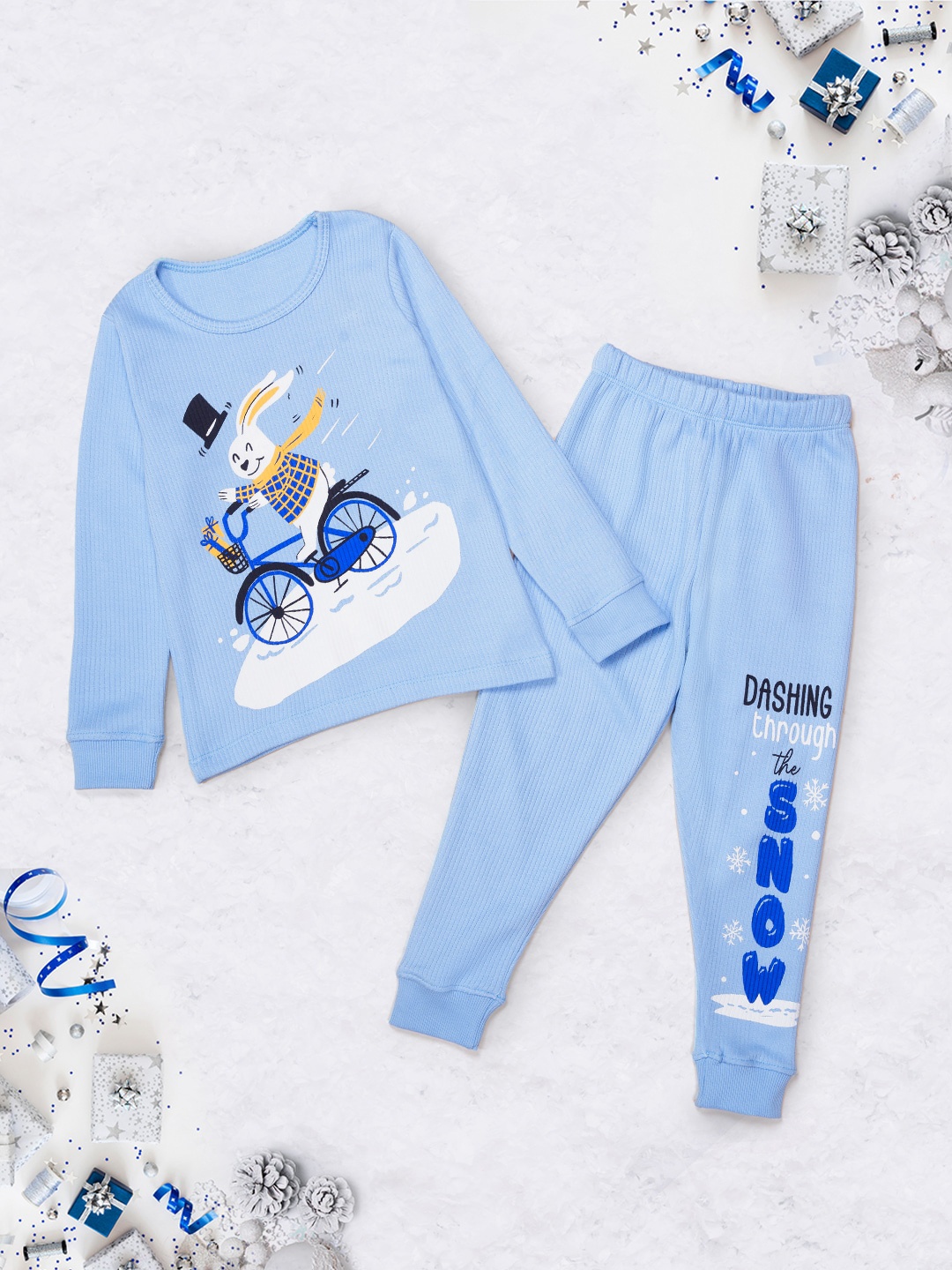 

You Got Plan B Kids Printed Thermal Set, Blue