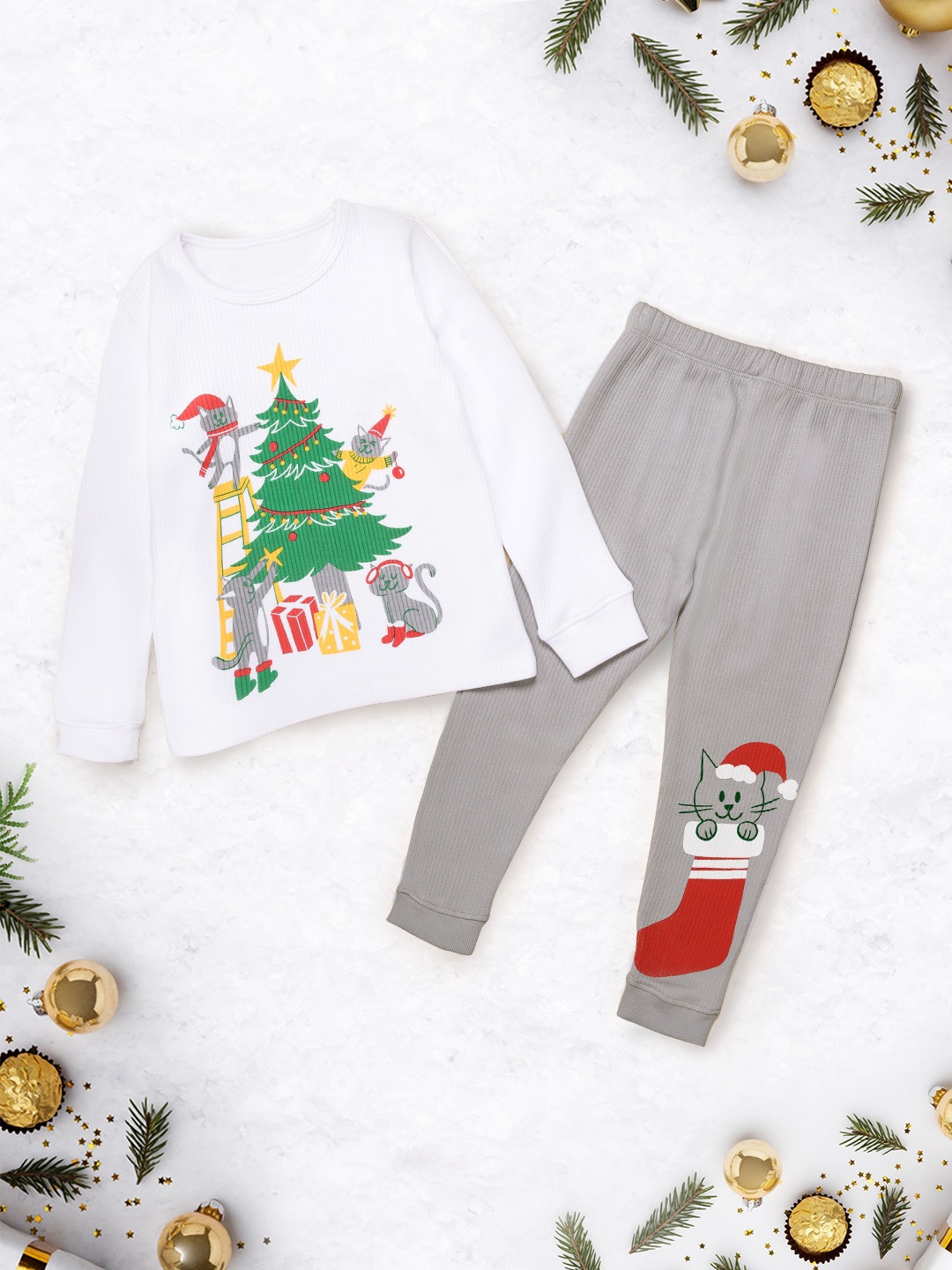 

You Got Plan B Kids Printed Thermal Set, White