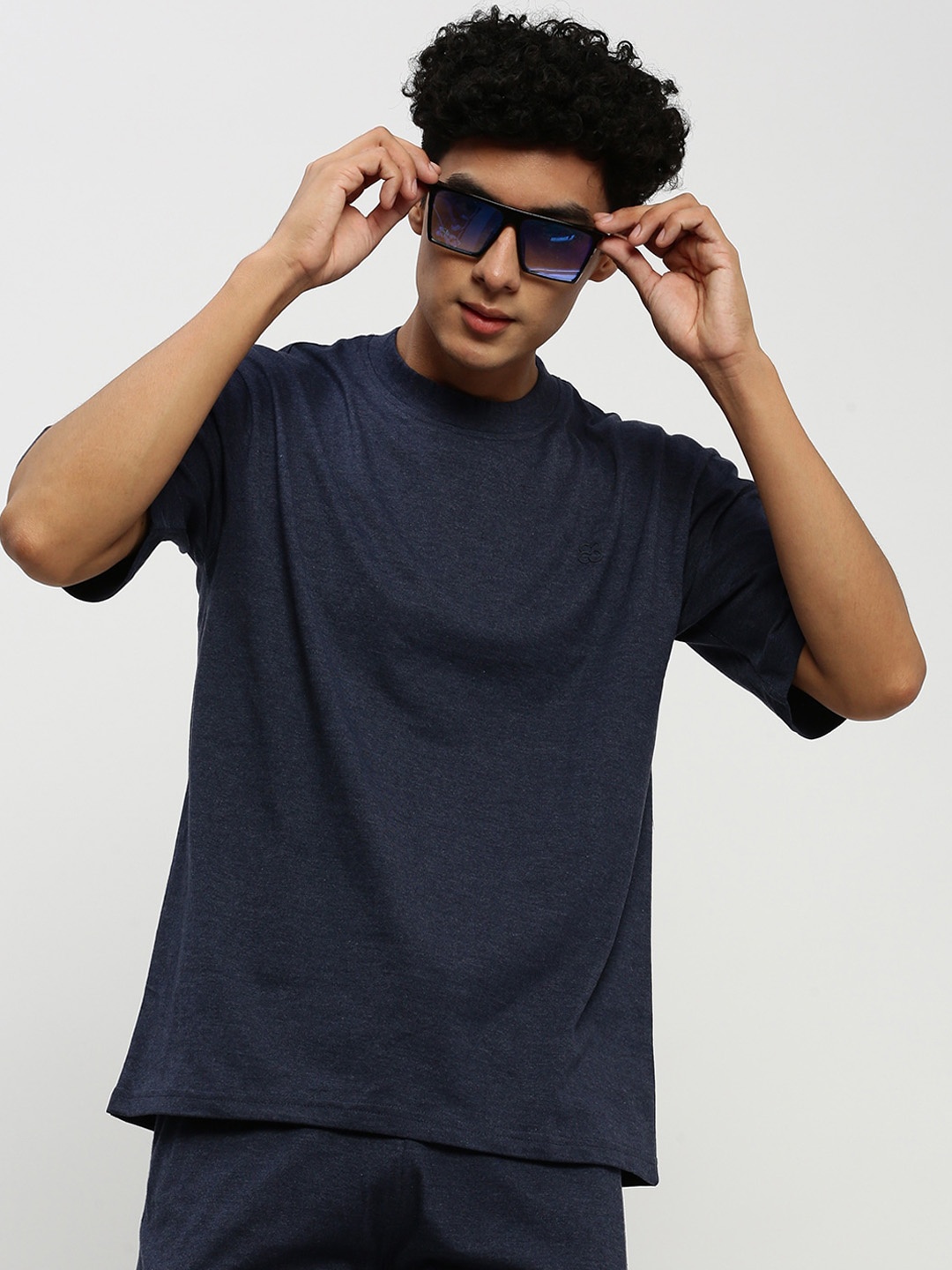 

SHOWOFF Round Neck T-Shirt & Shorts, Navy blue
