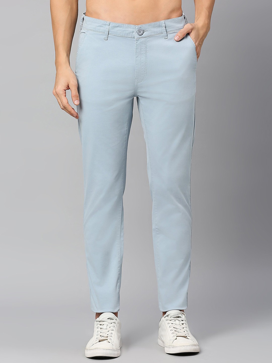

Mast & Harbour Men Blue Slim Fit Chinos Trousers
