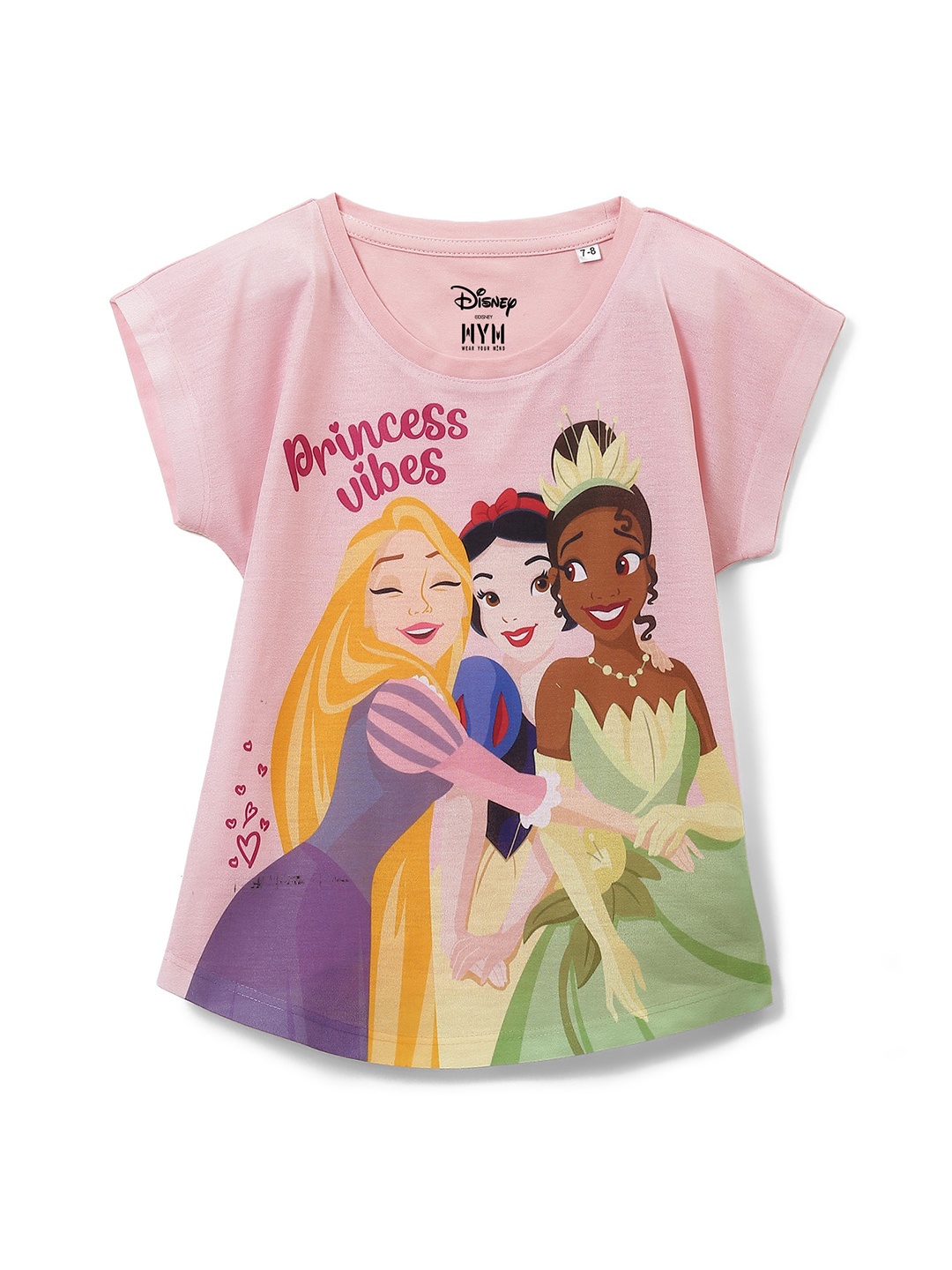 

Wear Your Mind Disney princess Printed Extended Sleeves Top, Pink
