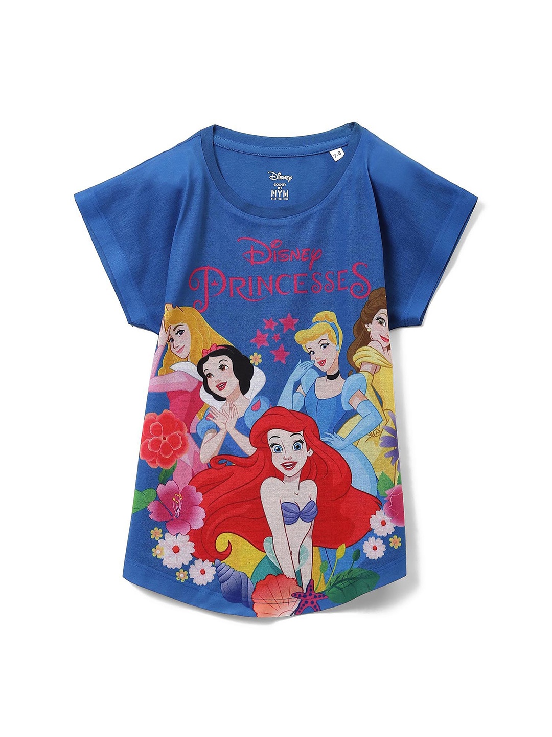 

Wear Your Mind Girls Disney Princess Printed Extended Sleeves Top, Blue