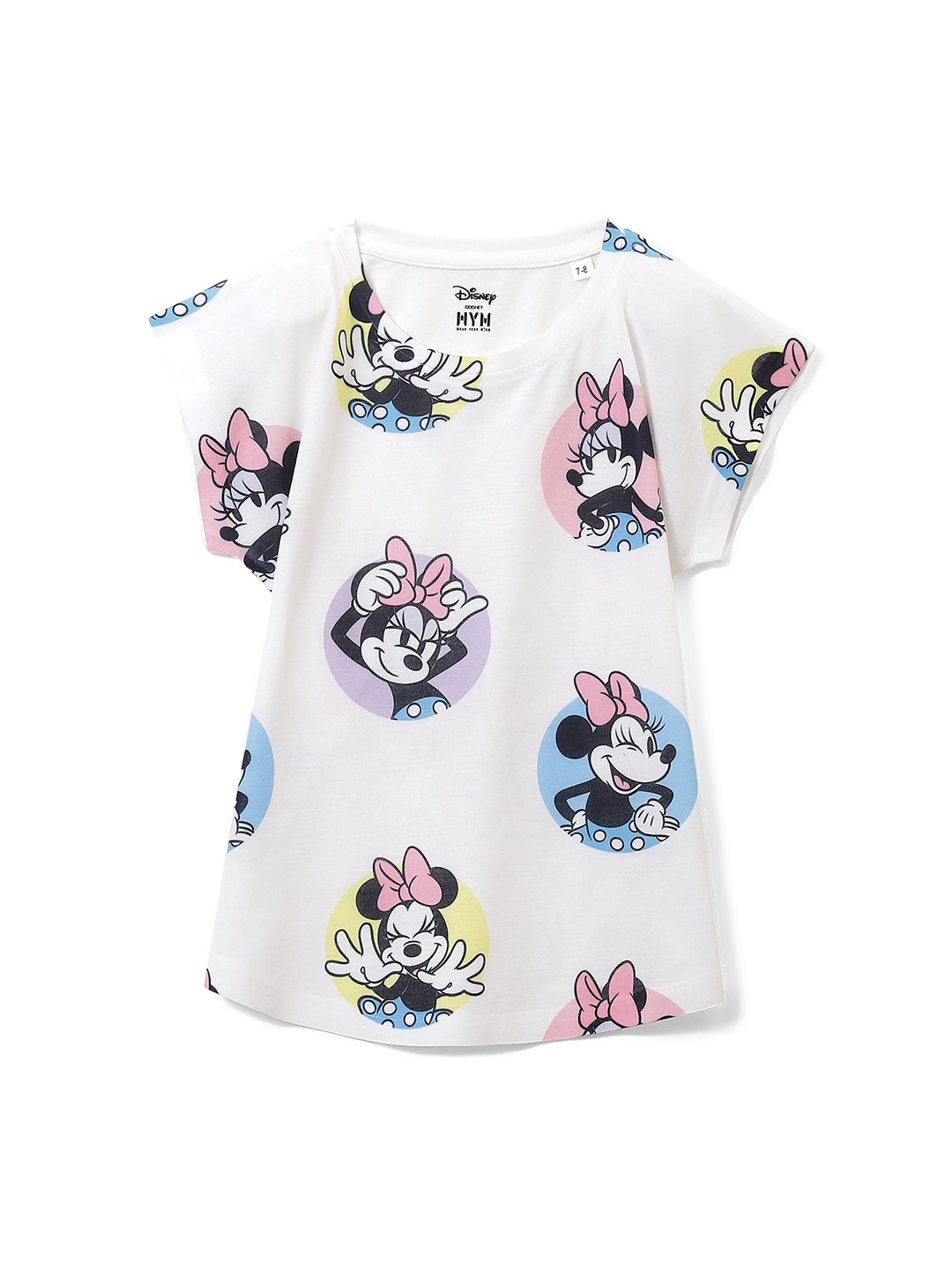 

Wear Your Mind Girls Minnie Mouse Printed Round Neck Tshirt, White