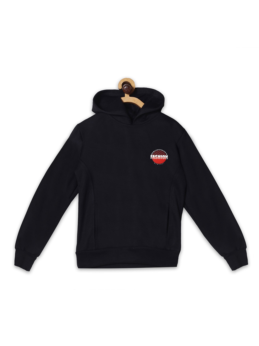 

Fashionable Kids Hooded Pullover, Black