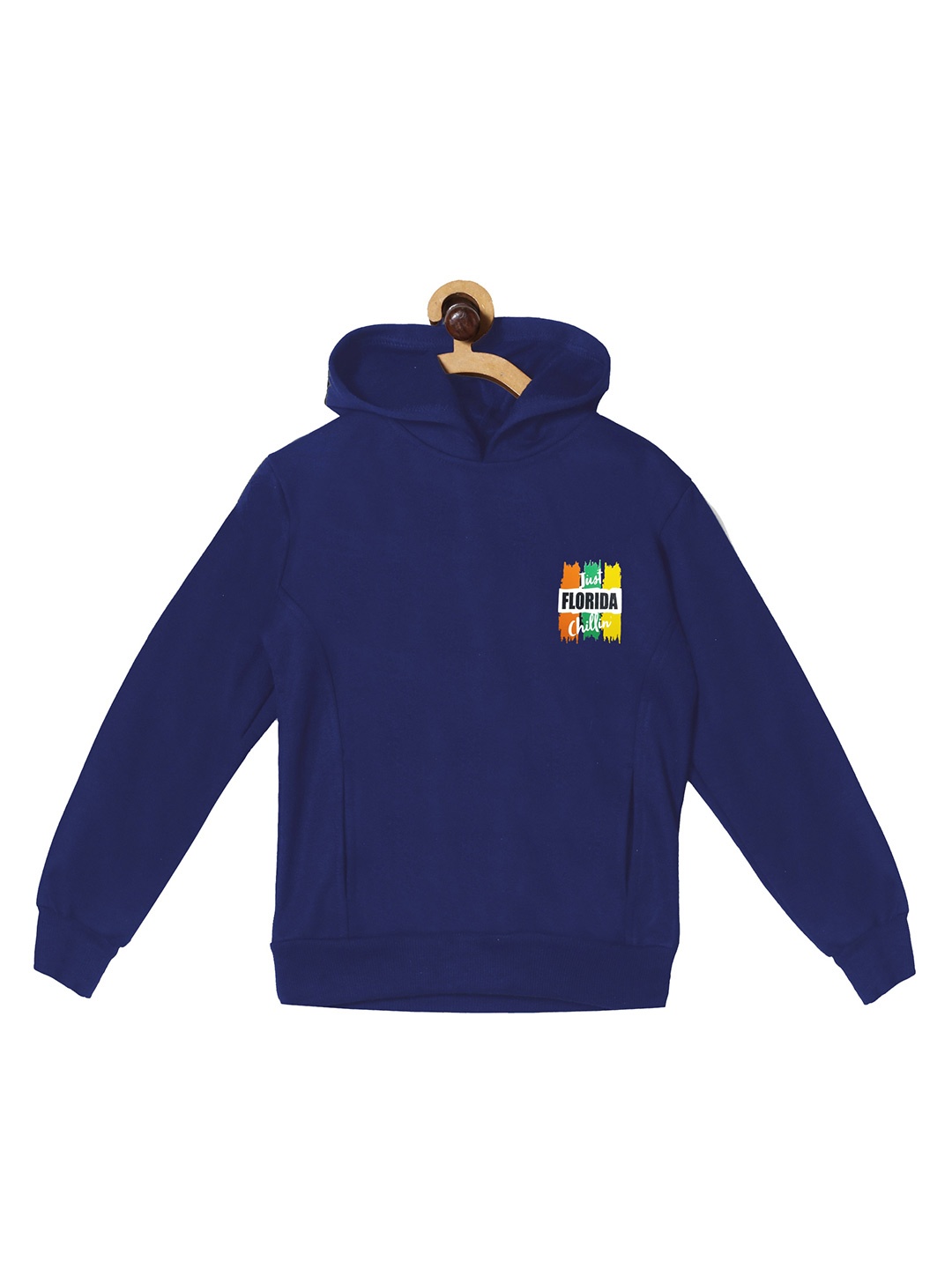 

Fashionable Kids Hooded Fleece Pullover, Navy blue