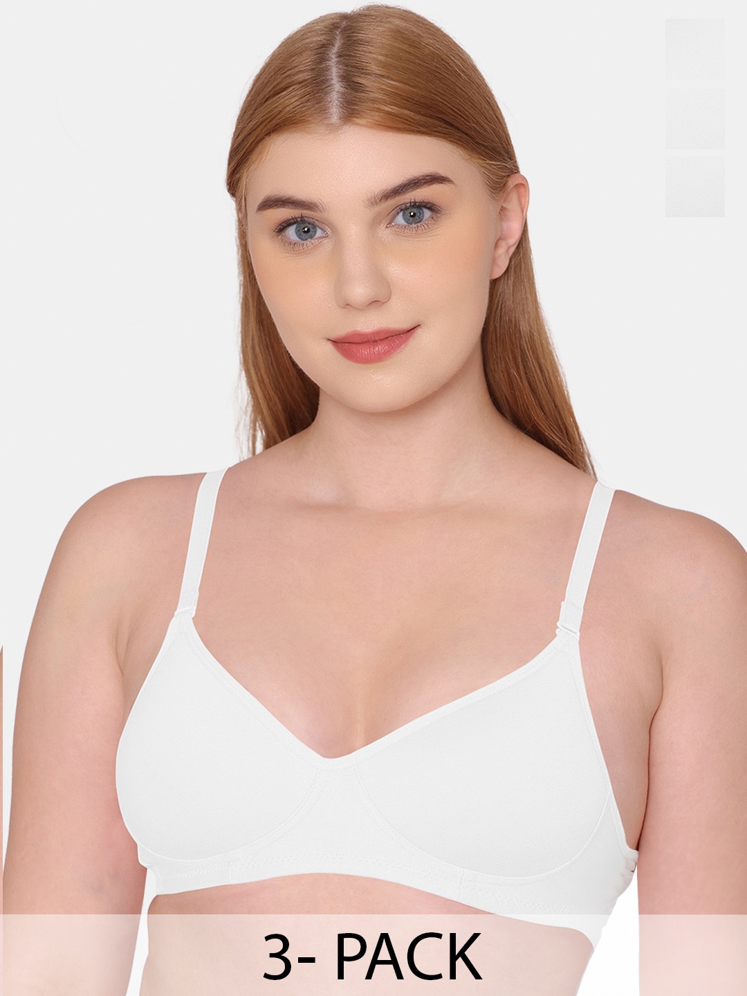 

Tweens Pack Of 3 Full Coverage Bra - All Day Comfort, White