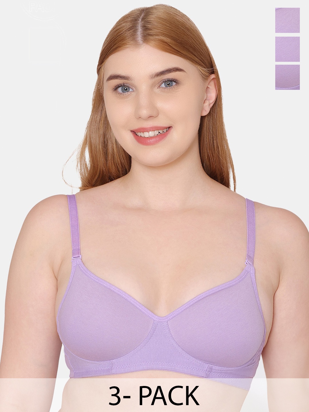 

Tweens Pack Of 3 Full Coverage Bra - All Day Comfort, Violet