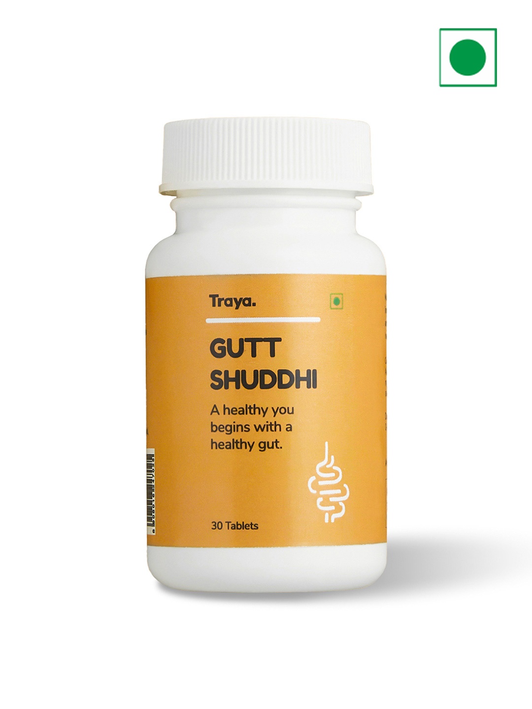 

Traya Gutt Shuddhi Tablets With Ginger & Amla To Promote Digestion - 30 Tablets, Orange