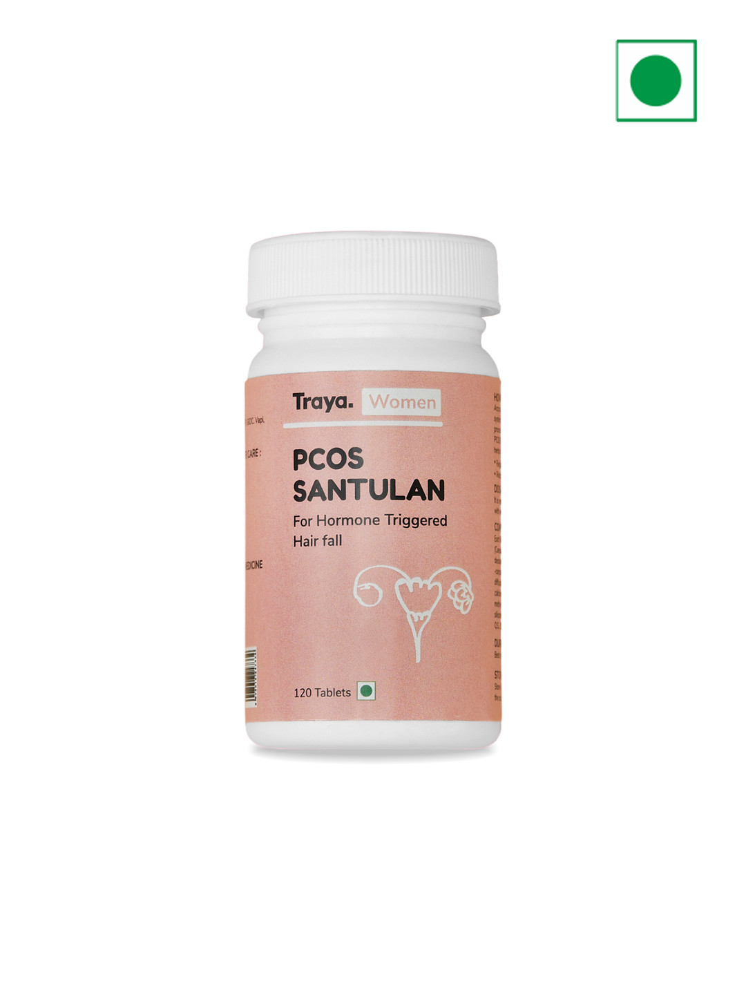 

Traya PCOS Santulan Tablets With Latakarang - 120 Tablets, Pink