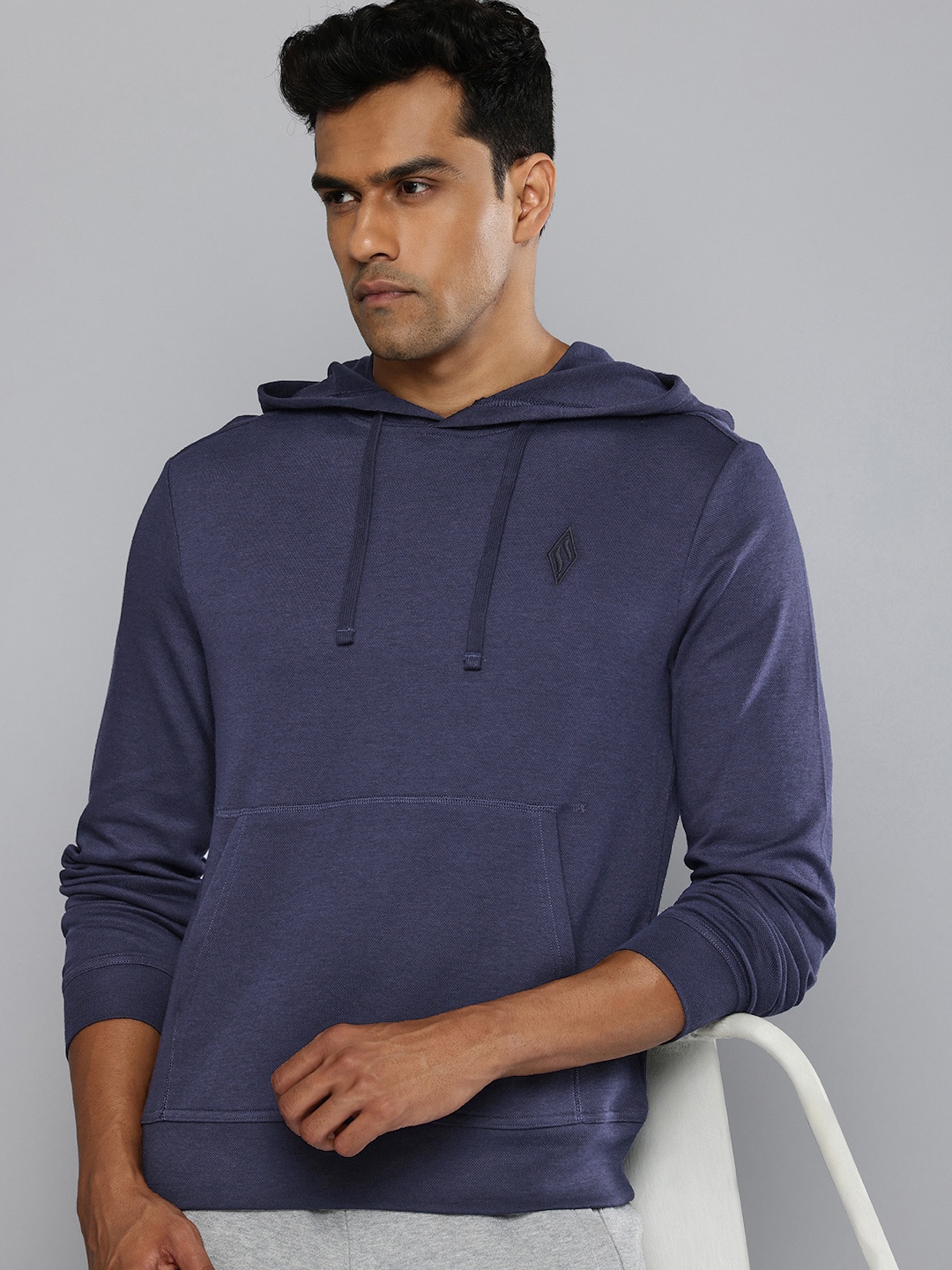 

Skechers Solid Hooded Sweatshirt, Navy blue