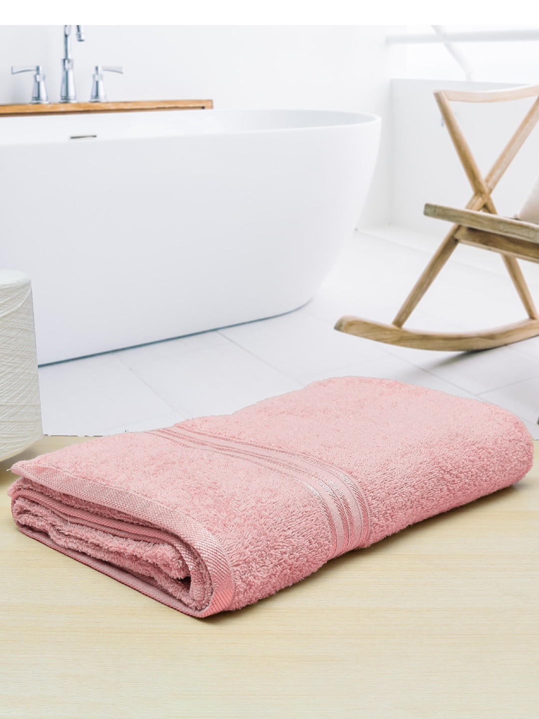 

RANGOLI Cotton Peach Anti-Bacterial 400 GSM Reversible Bath Towel
