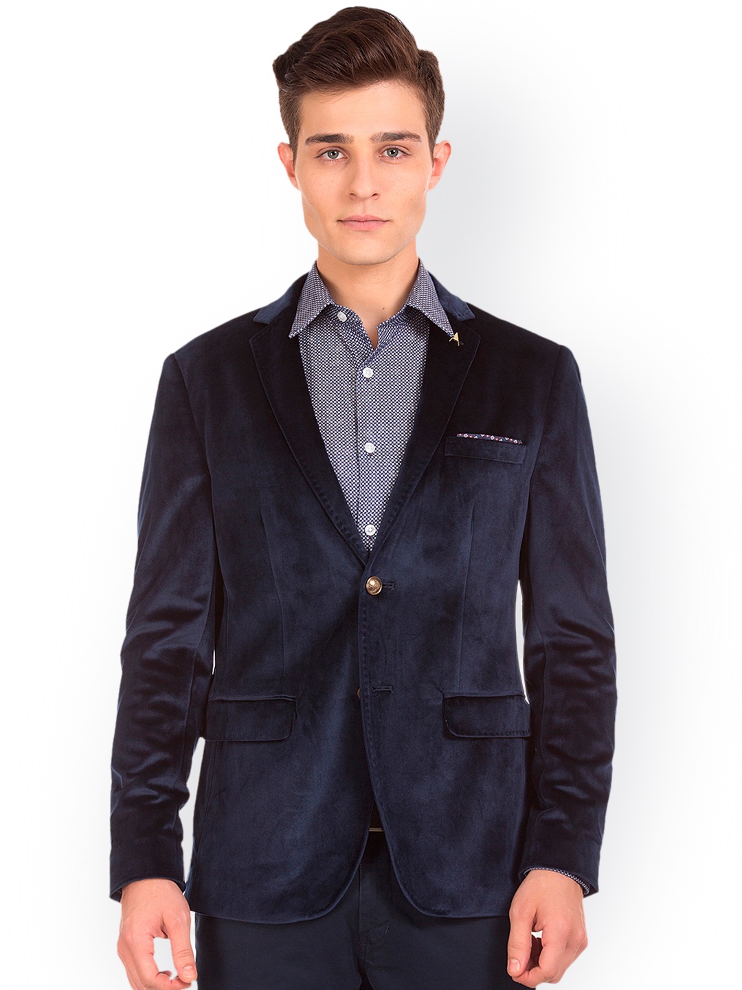 

Arrow Men Navy Blue Slim Fit Single Breasted Blazer