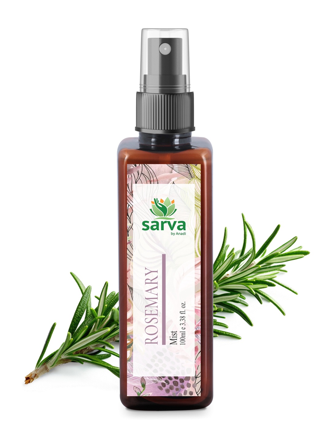 

SARVA by Anadi 100% Pure & Natural Undiluted Rosemary Mist - 100ml, Transparent