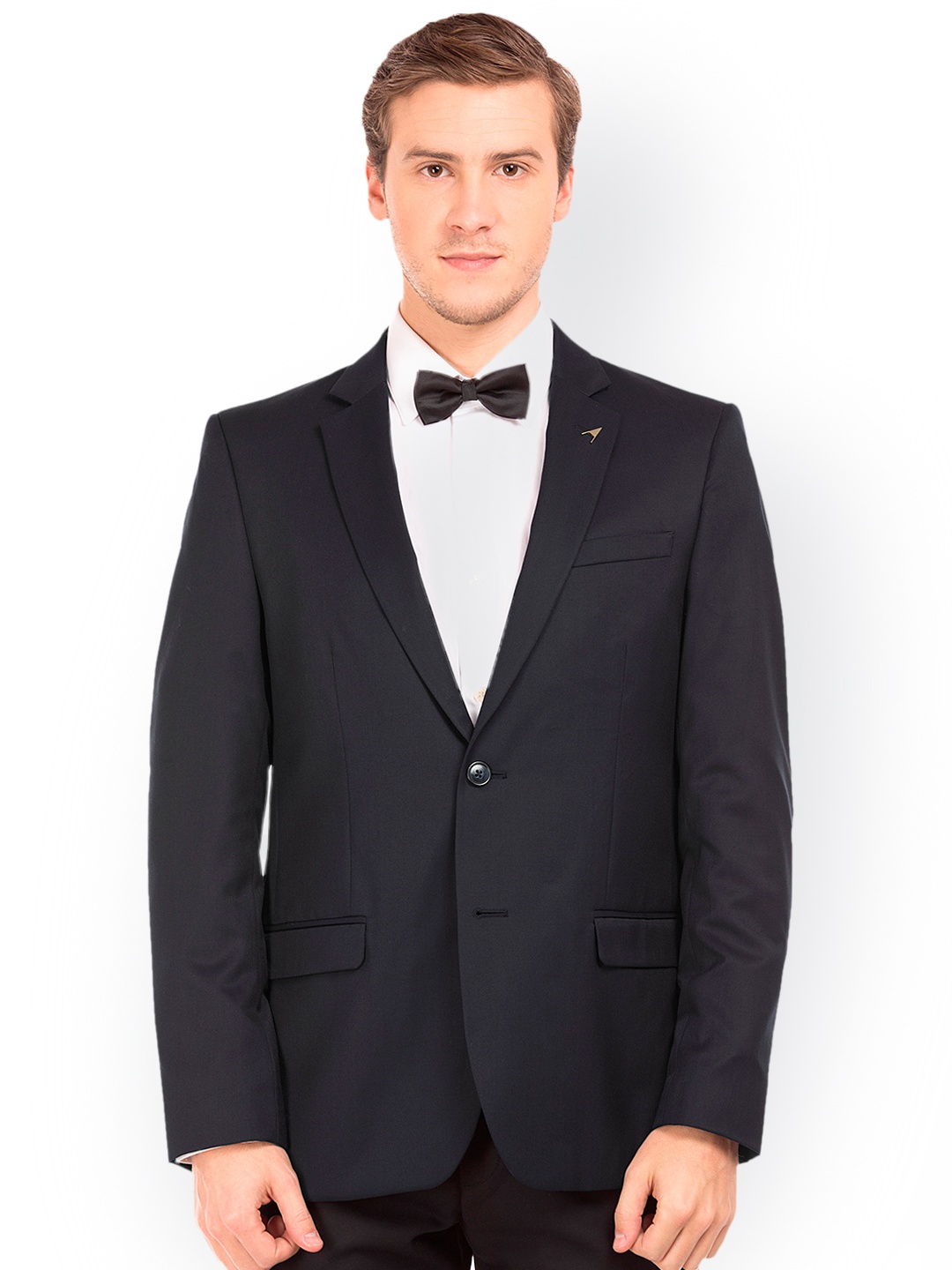 

Arrow Men Navy Tailored Fit Single Breasted Blazer, Navy blue