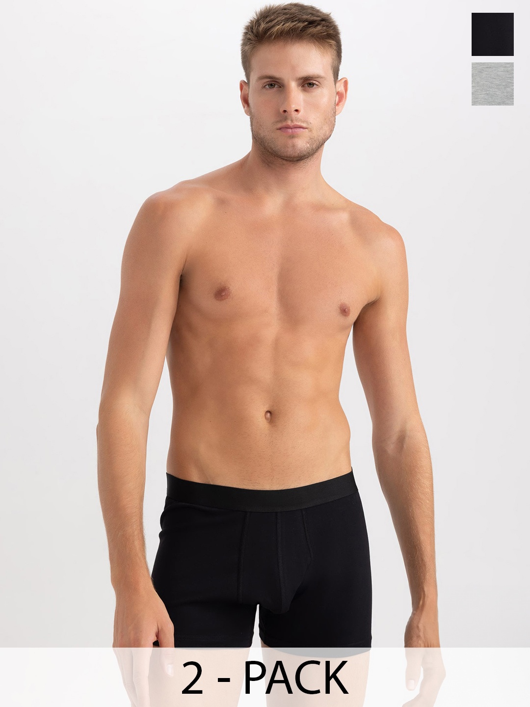 

DeFacto Pack Of 2 Cotton Trunks 233094382-BK81, Black