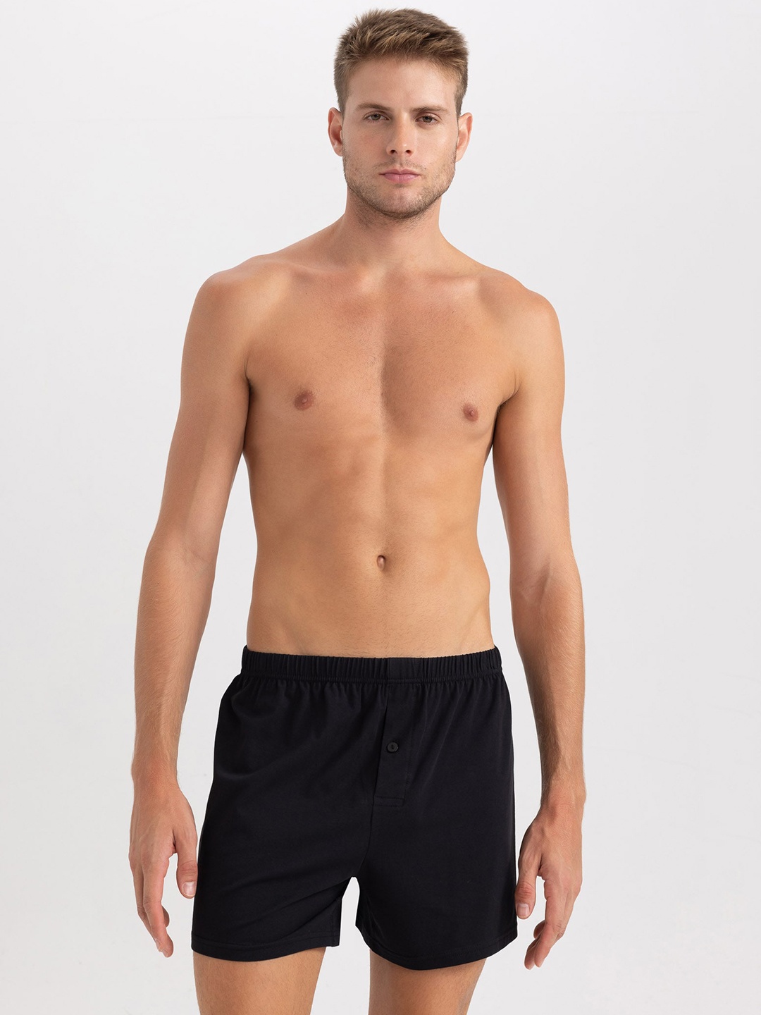 

DeFacto Outer Elastic Anti-Roll Knitted Boxer 233100249, Black