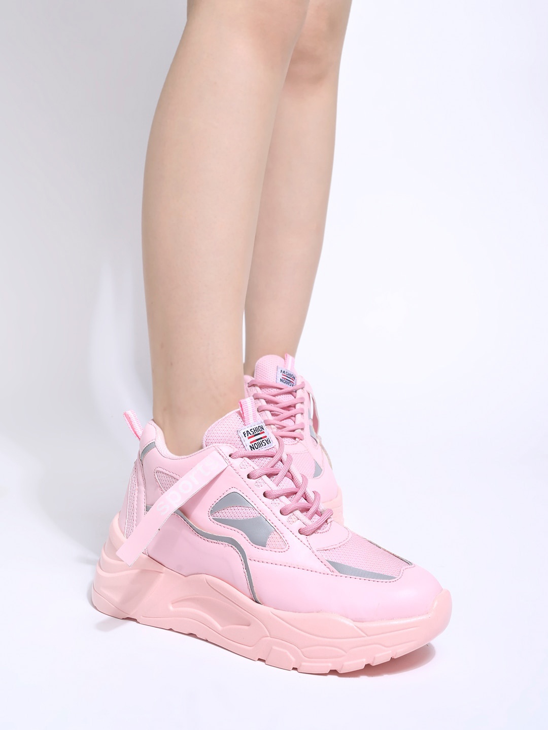 

Shoetopia Women Lightweight Comfort Insole Basics Sneakers, Pink