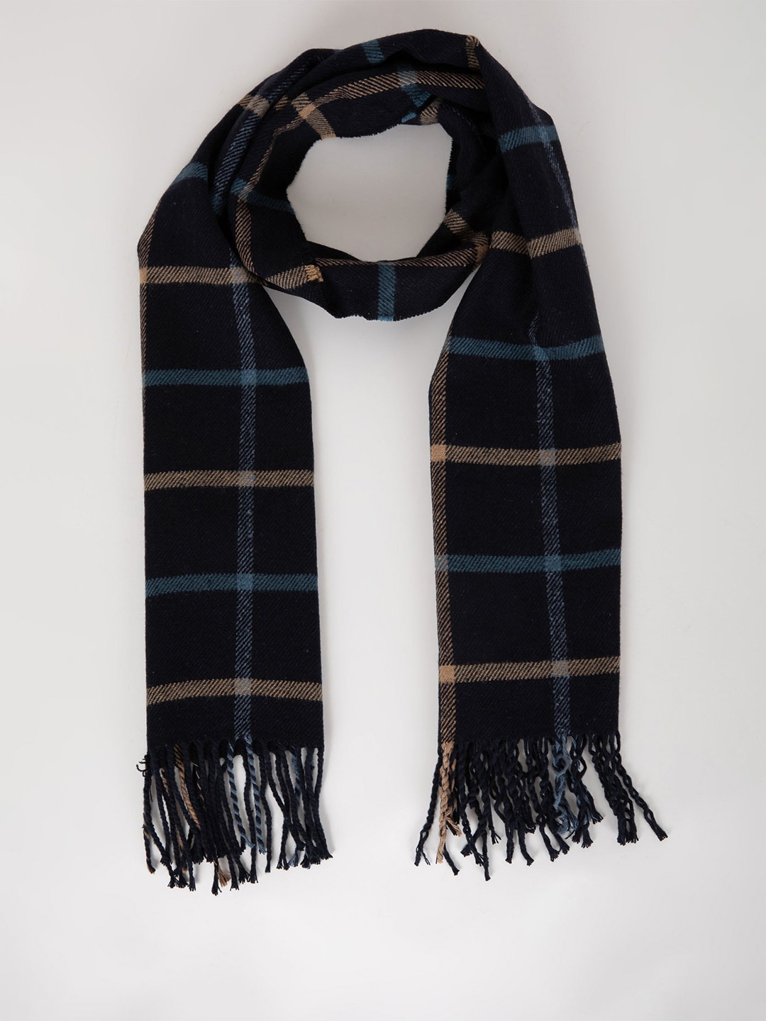 

DeFacto Men Checked Scarf, Black