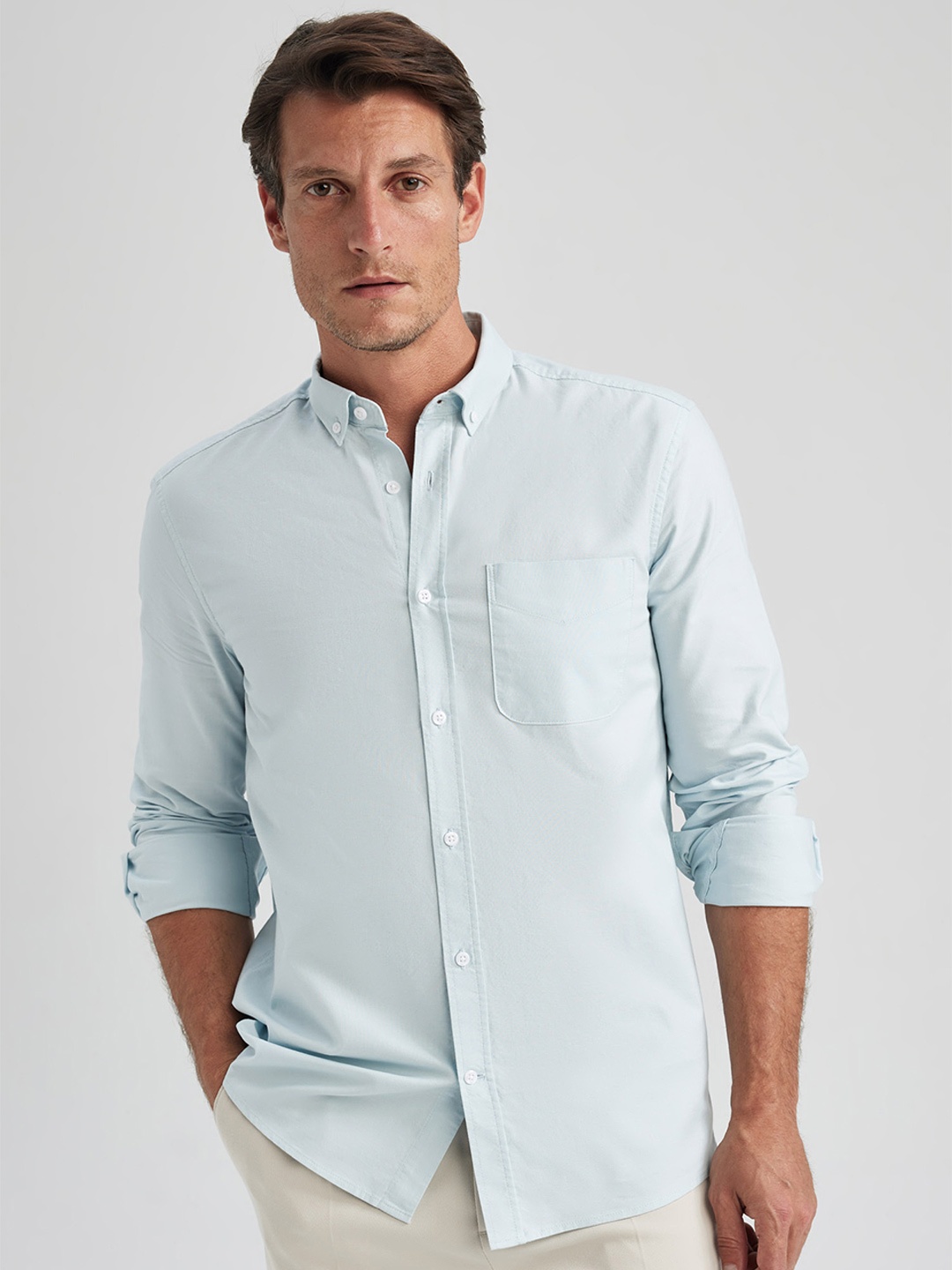 

DeFacto Opaque Casual Shirt, Blue