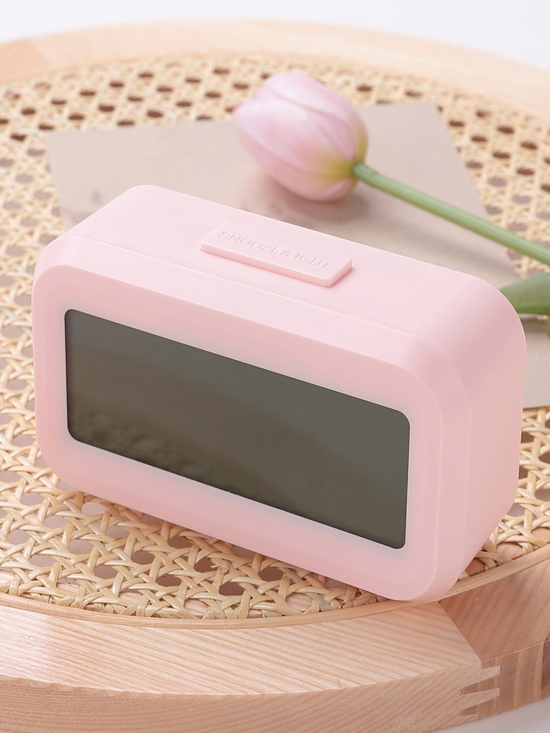

Kuber Industries Pink Contemporary Alarm Clock