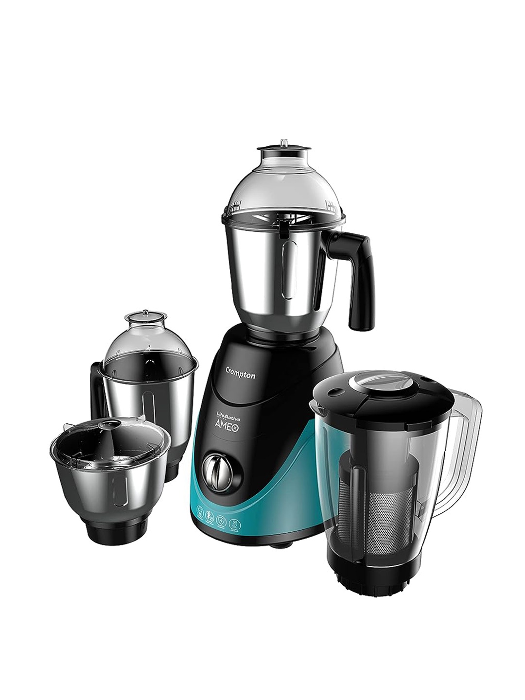 

Crompton Green & Black 750 W Juicer Mixer Grinder With 4 Stainless Steel Jars
