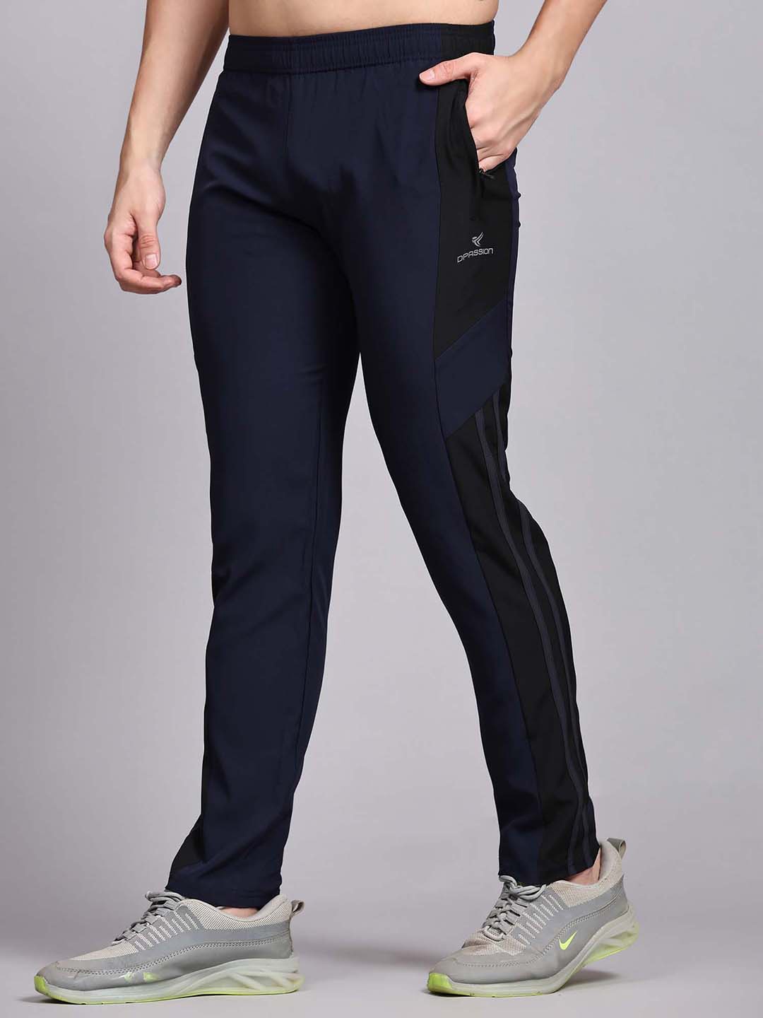 

Dpassion Men Rapid-Dry Track Pants, Navy blue