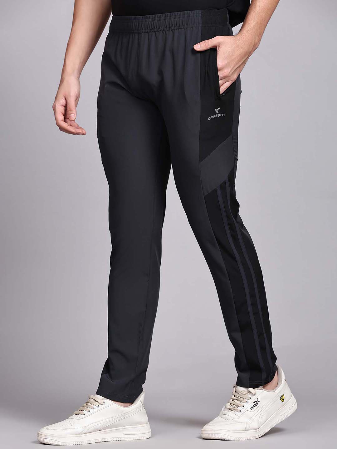 

Dpassion Men Rapid-Dry Sports Track Pants, Grey