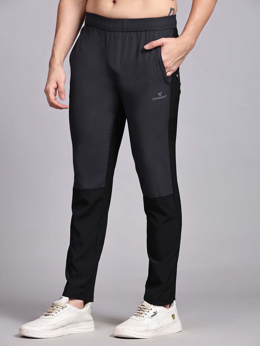 

Dpassion Men Rapid-Dry Sports Track Pants, Black