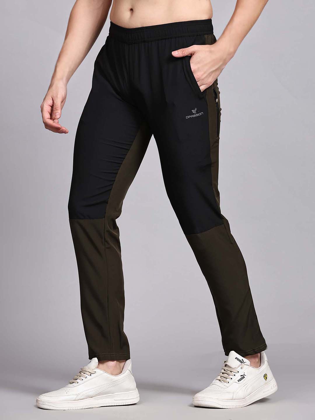 

Dpassion Men Rapid-Dry Sports Track Pants, Olive