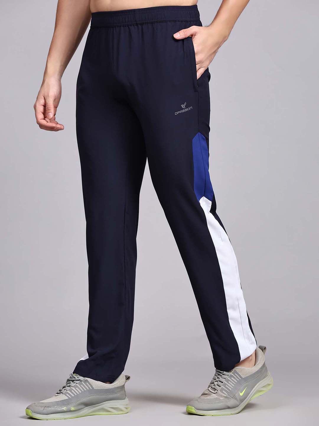 

Dpassion Men Rapid-Dry Sports Track Pants, Navy blue