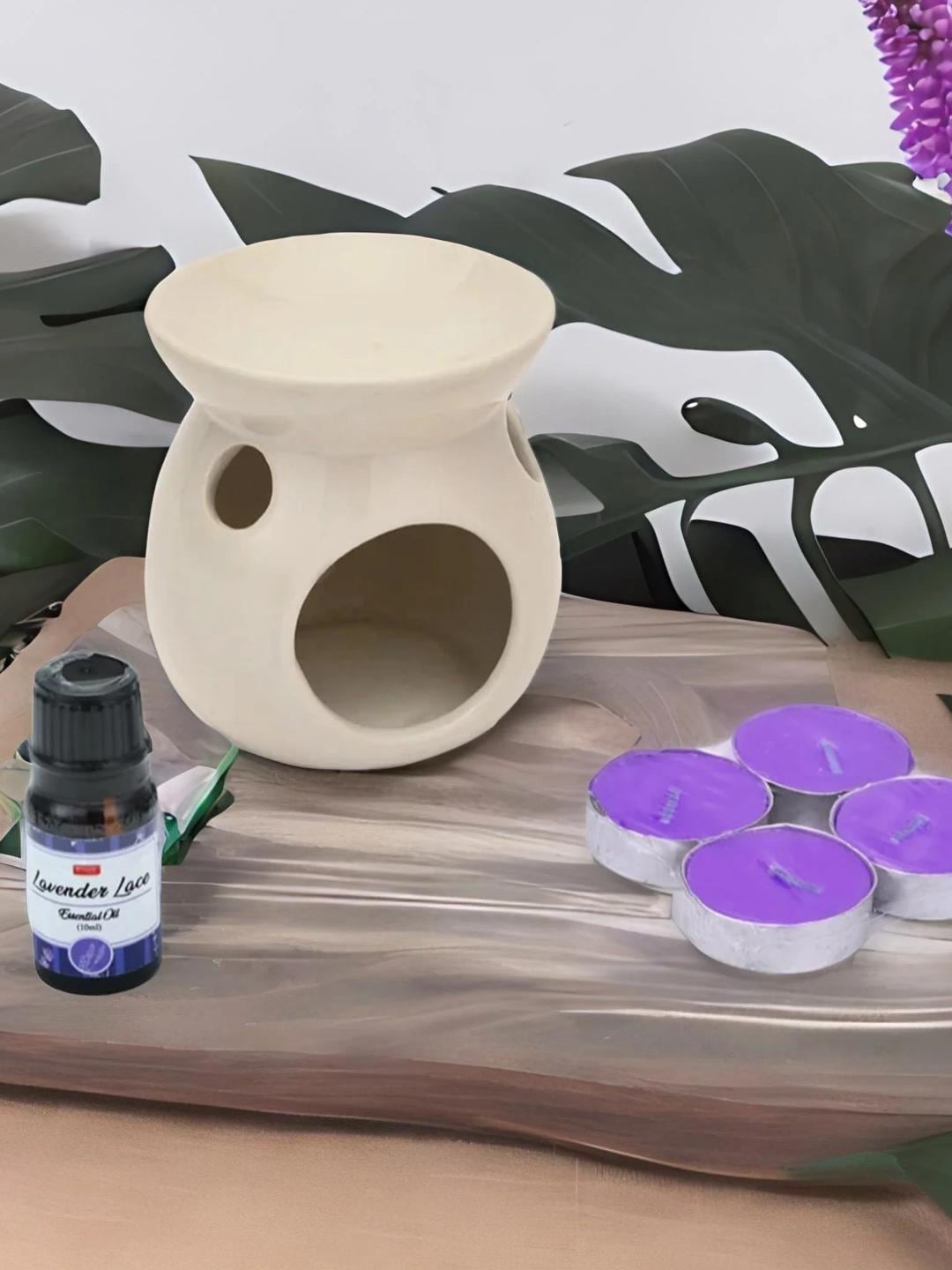 

Athome by Nilkamal Purple Lavender Lace Aroma Oil Diffuser Set