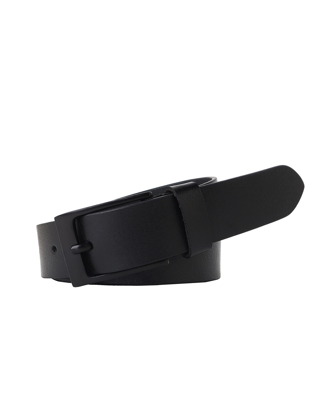 

Zacharias Men Leather Wide Belt, Black