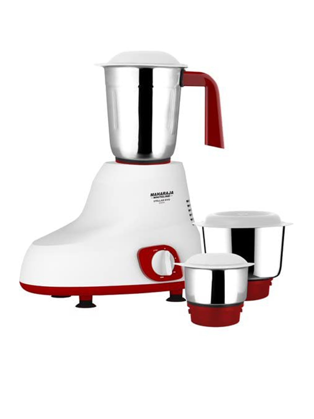 

MAHARAJA WHITELINE STELLAR EVO MX-229 Red & White 500W Juicer Mixer Grinder With 3 Jars