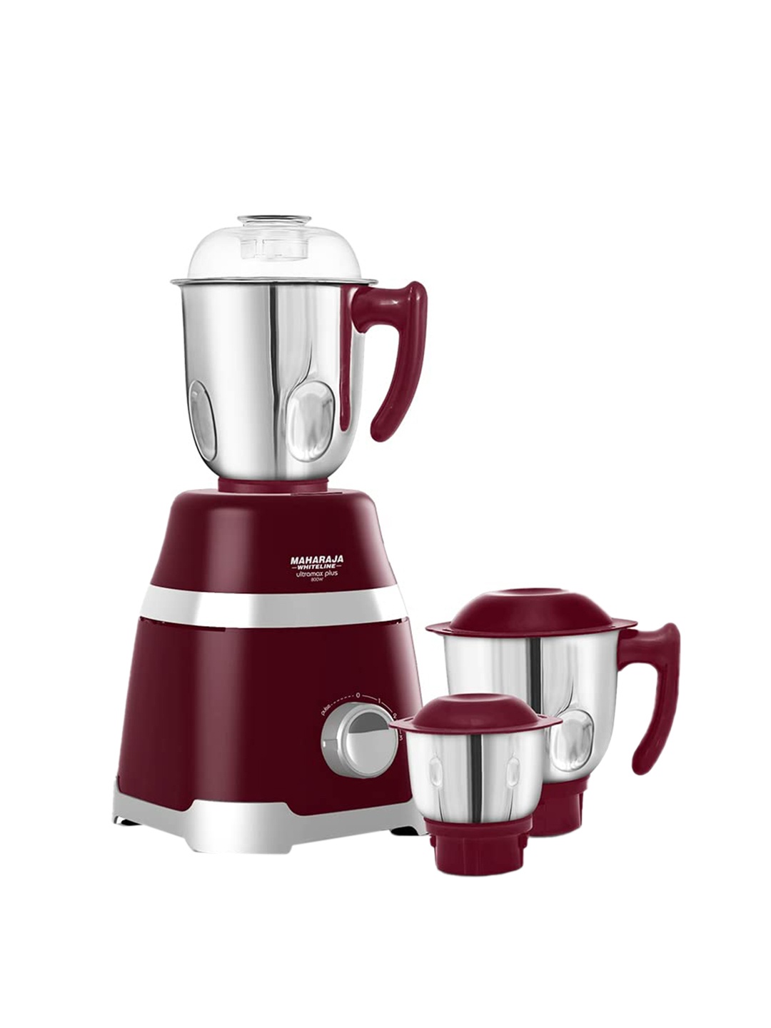 

MAHARAJA WHITELINE ULTRAMAX PLUS MX-232 Burgundy 800W Juicer Mixer Grinder With 3 Jars