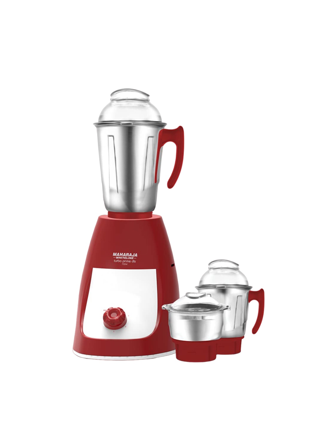 

MAHARAJA WHITELINE Turbo Prime DLX Red 750 W Juicer Mixer Grinder With 3 Jars