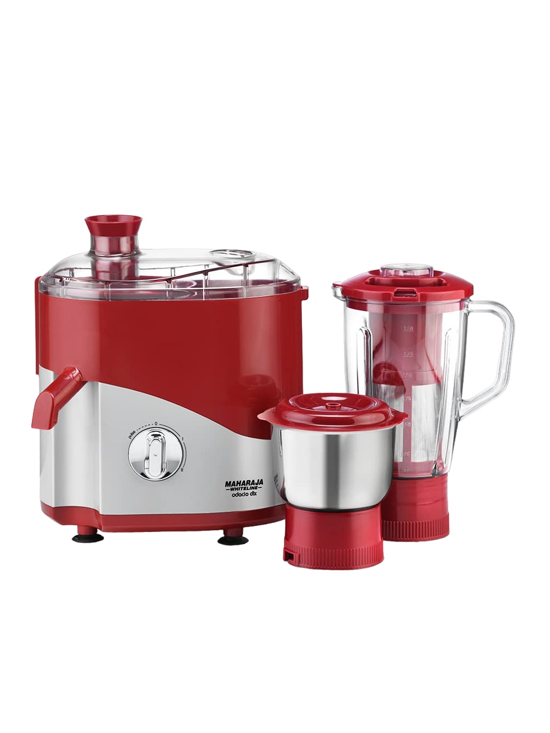 

MAHARAJA WHITELINE ODACIO DLX JX1-158 Red 550W Juicer Mixer Grinder With 2 Jars