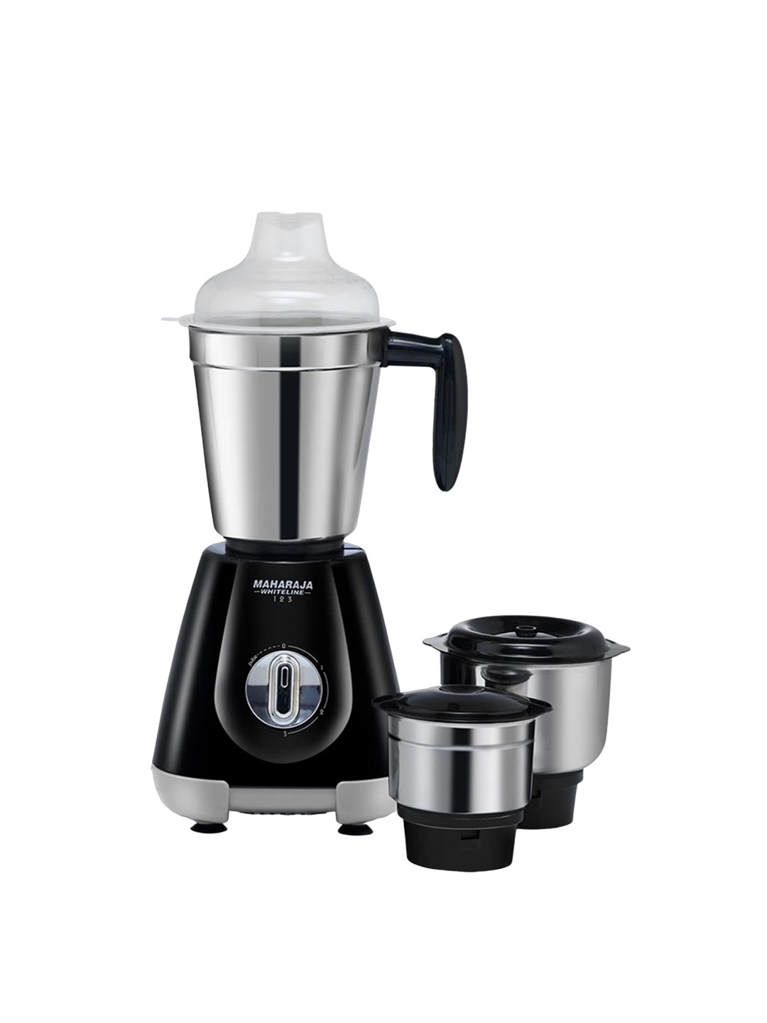 

MAHARAJA WHITELINE MG123 Black 550W Mixer Grinder With 3 Jars