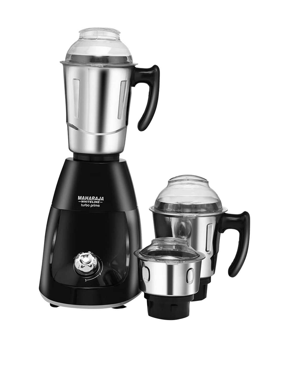 

MAHARAJA WHITELINE TURBO PRIME HD White 1000W Mixer Grinder With 3 Jars, Black