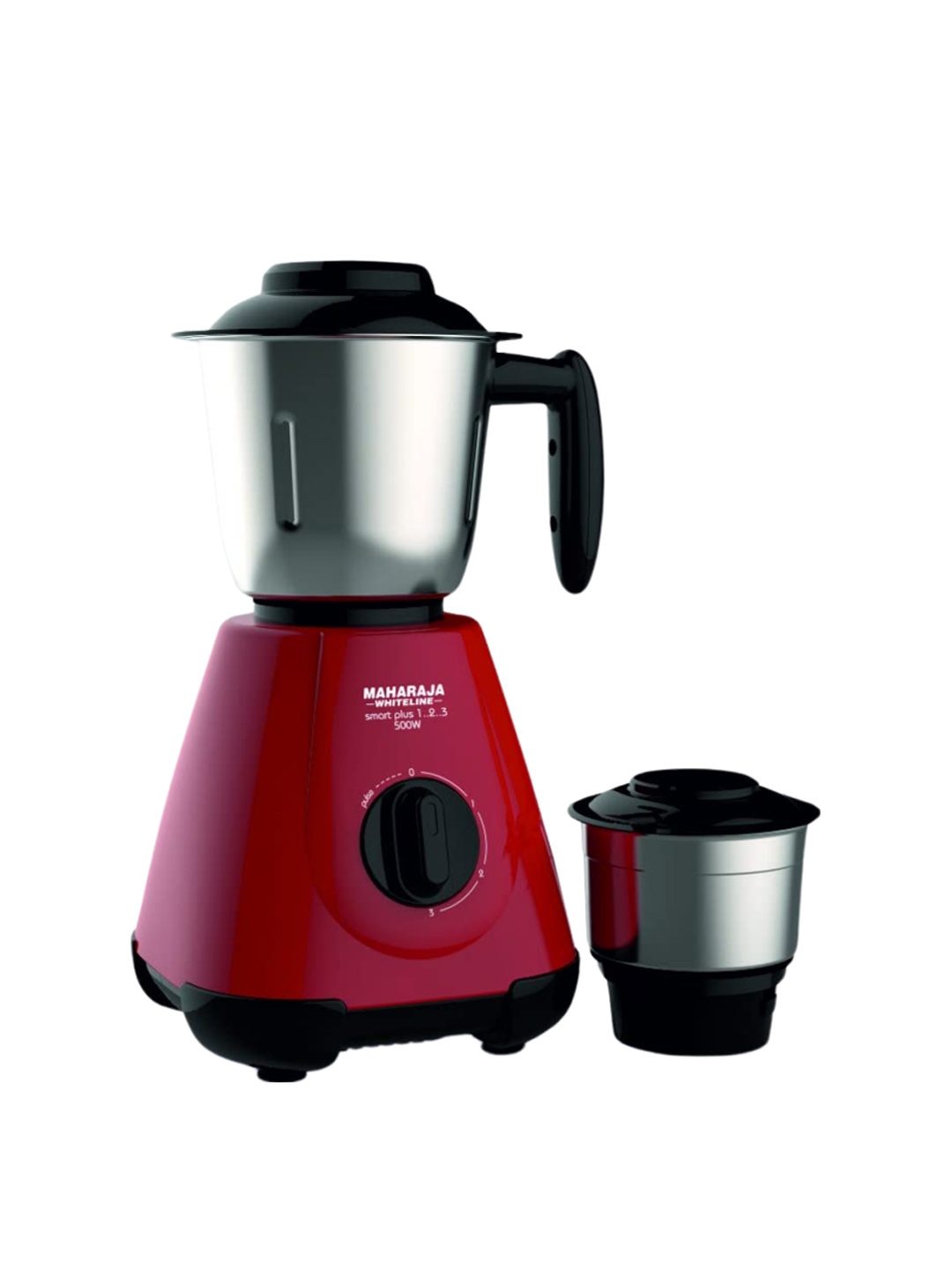 

MAHARAJA WHITELINE Smart Plus 123 Red & Black 500W Mixer Grinder With 2 Jars