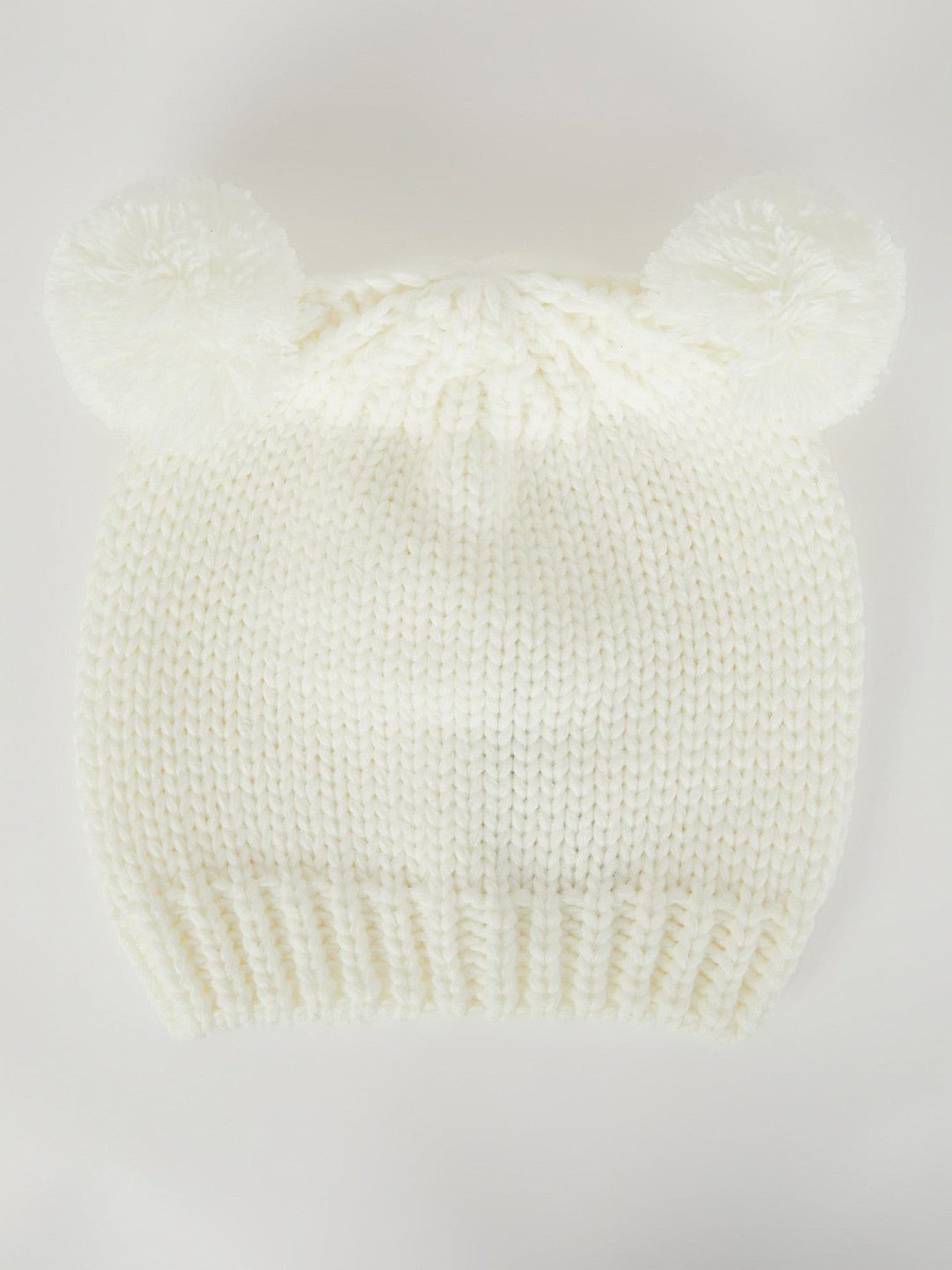 

DeFacto Girls Self Design Acrylic Beanie, Cream