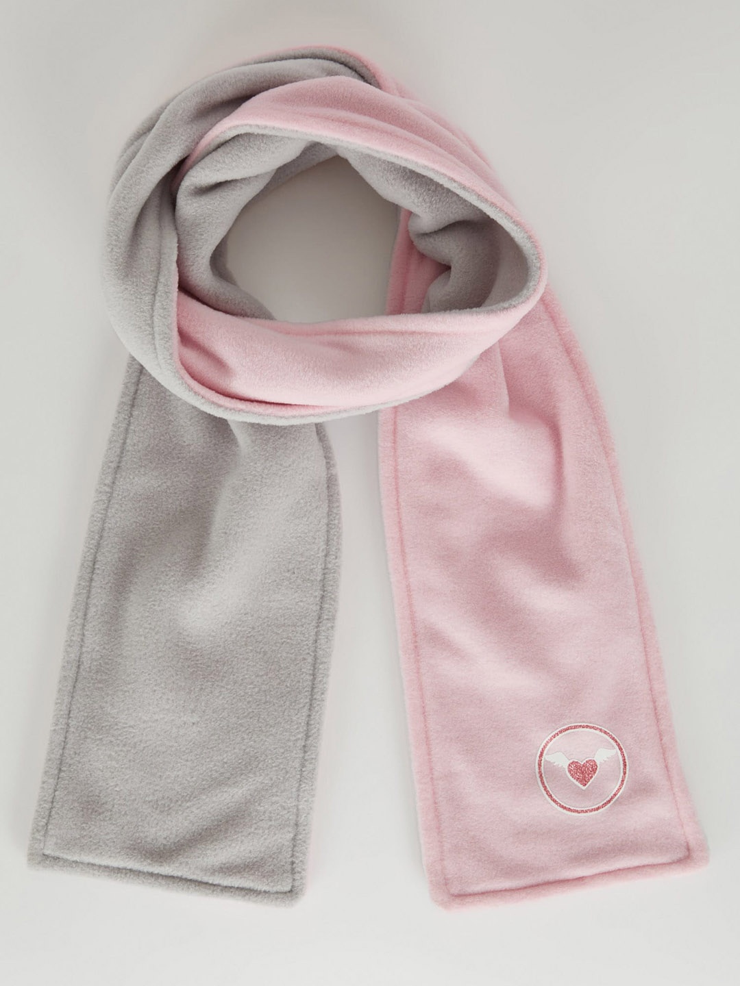 

DeFacto Girls Colourblocked Scarf, Grey