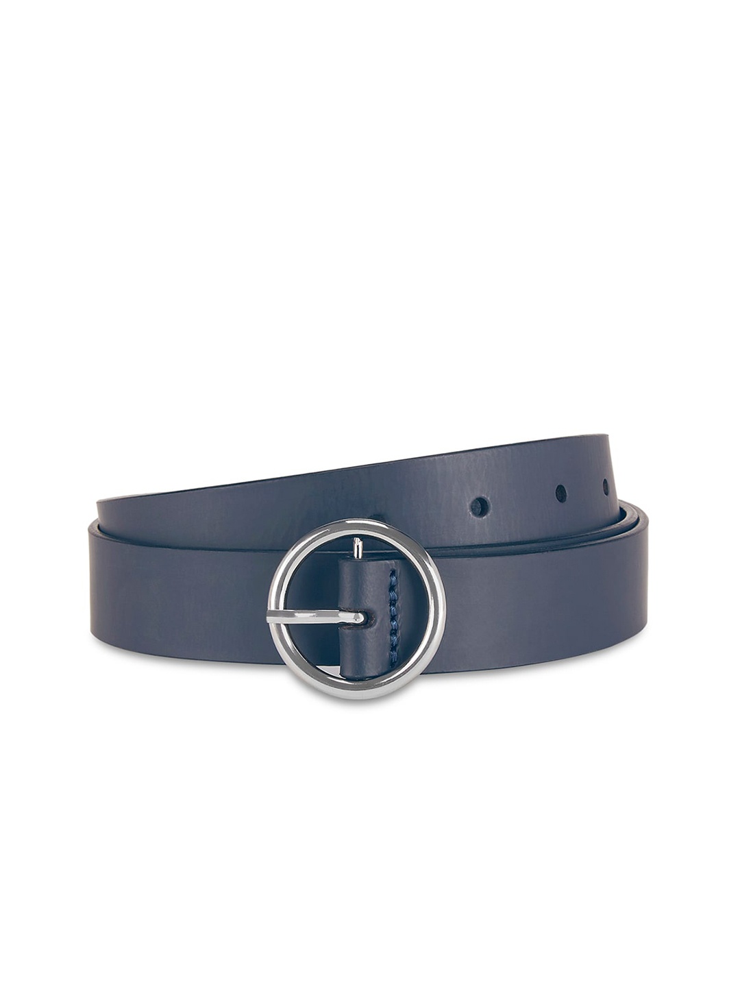 

Tommy Hilfiger Women Textured Leather Slim Belt, Navy blue