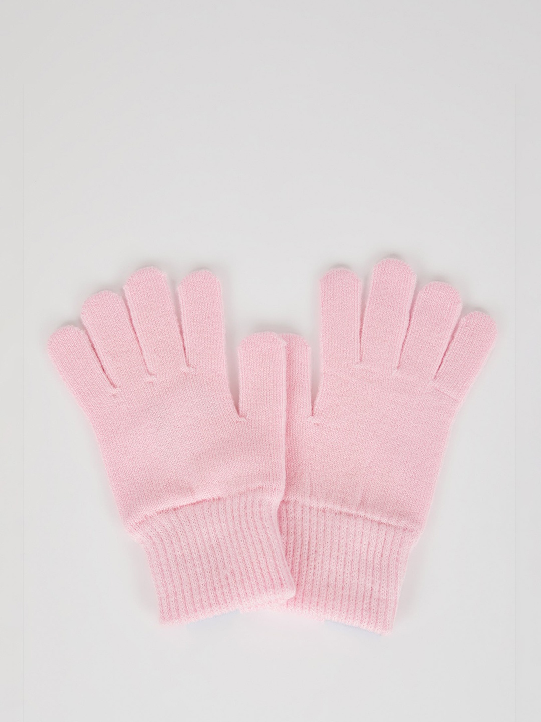 

DeFacto Knitted Design Hand Gloves, Pink