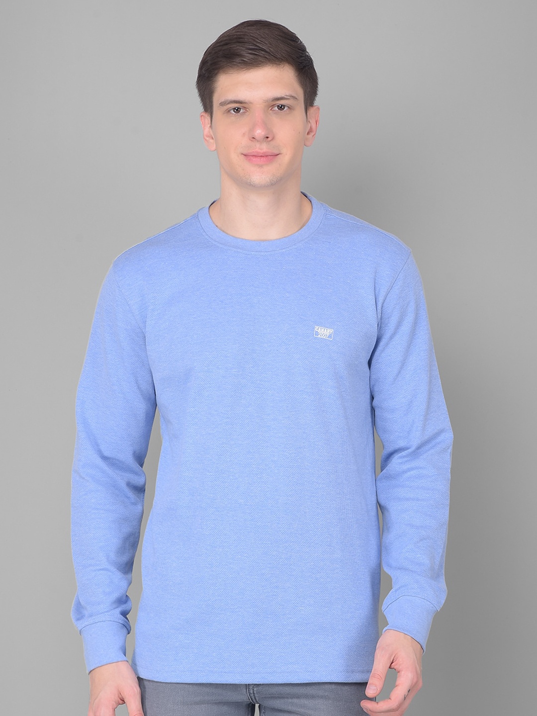 

Canary London Slim Fit Round Neck Long Sleeves T-shirt, Blue