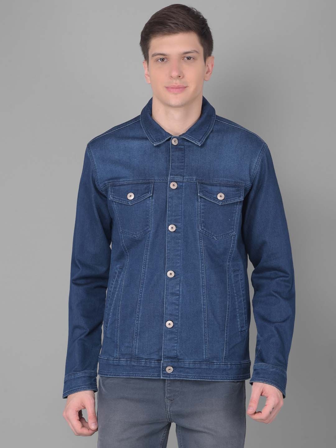 

Canary London Washed Spread Collar Denim Jacket, Blue